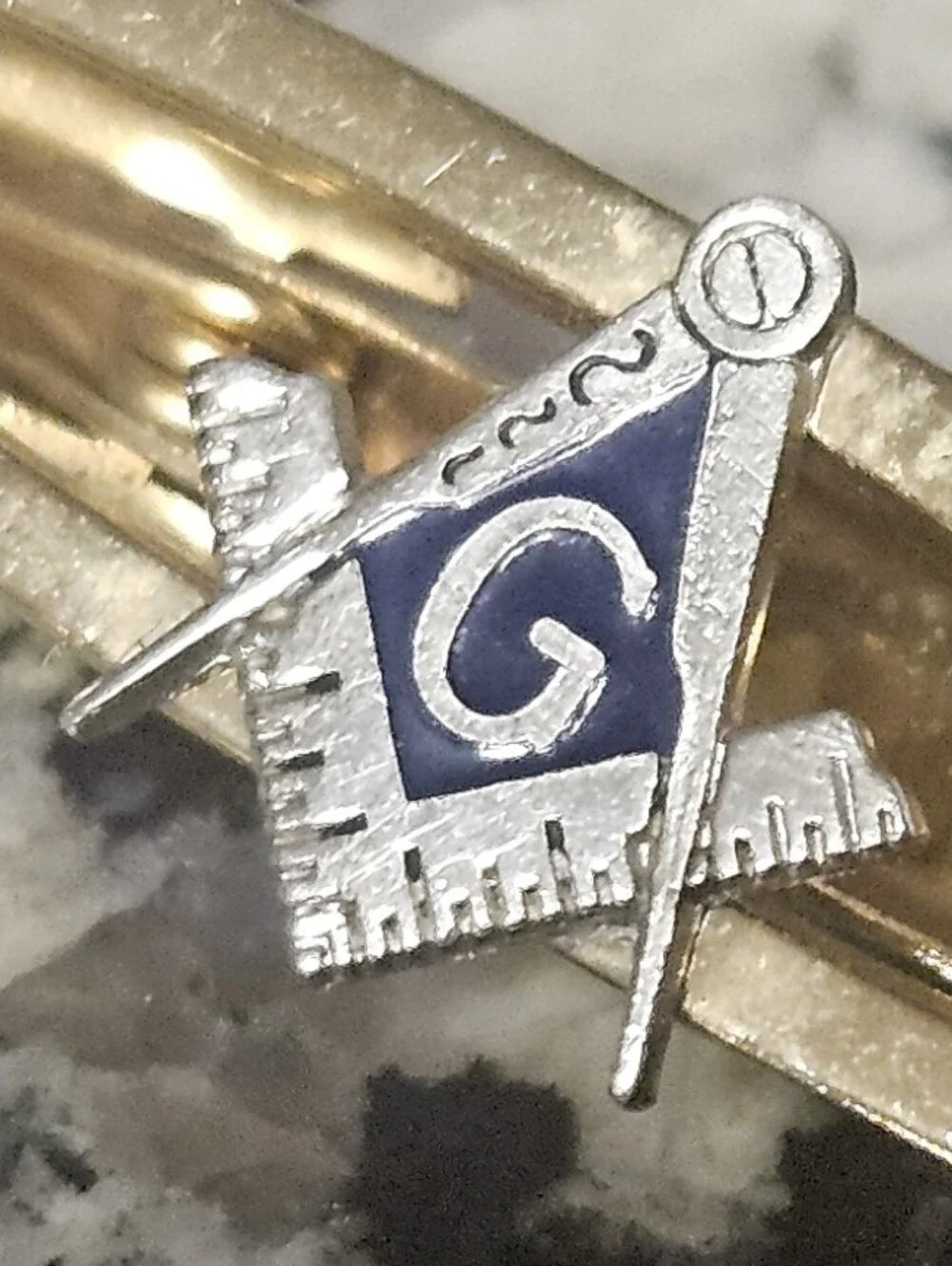 Vintage Swank Masonic Tie Bar And Freemasonary Masonic Cuff Links Set